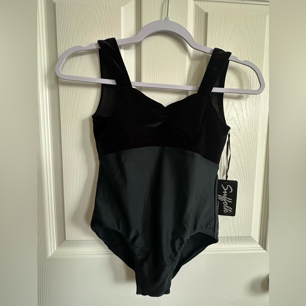 Suffolk Tank Leotard with Velvet Sweetheart Bodice